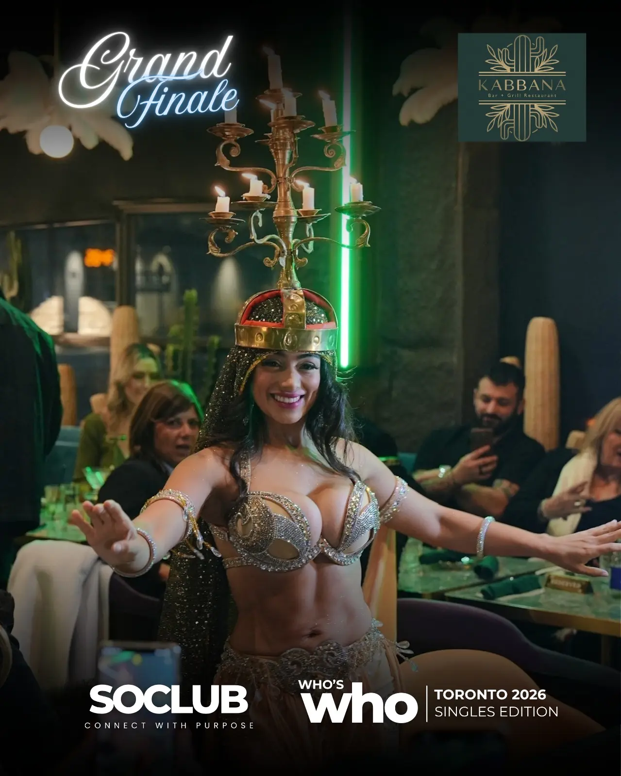Dancer performing in the Kabbana dining room