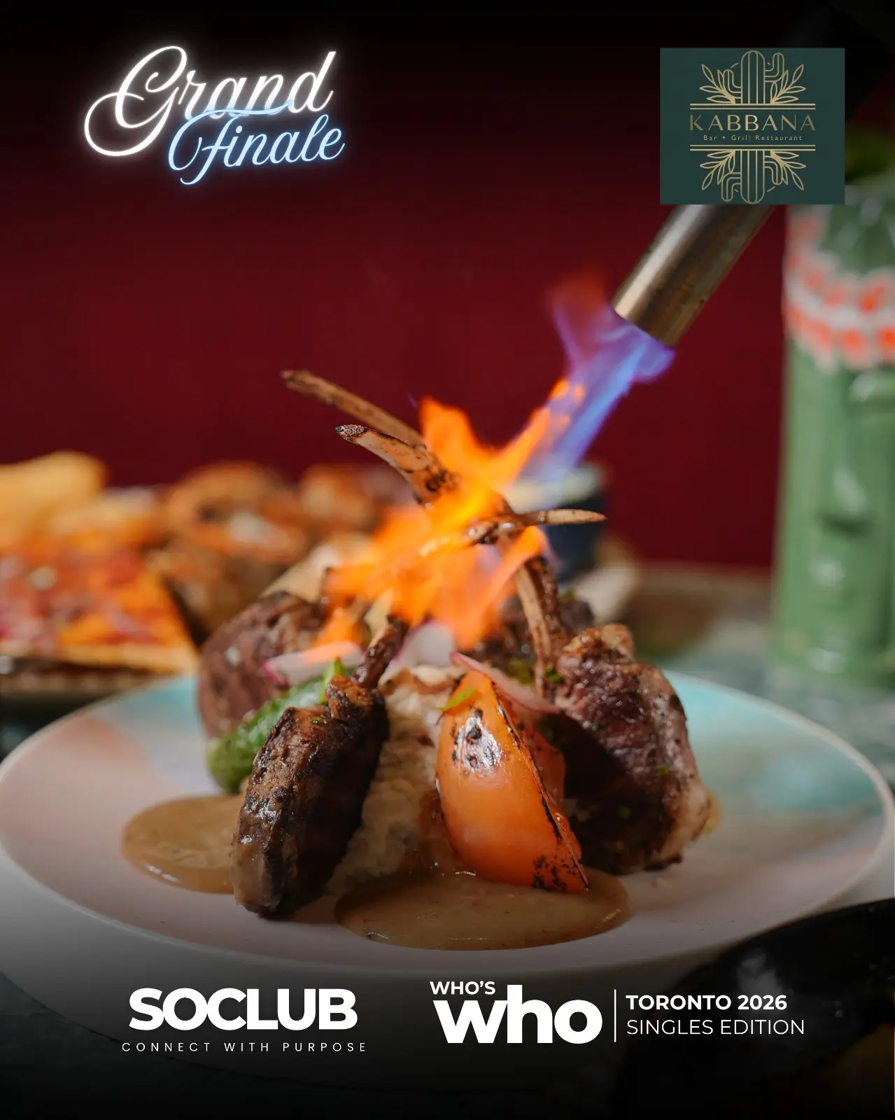 Flame-finished Kabbana dish presented for the Grand Finale